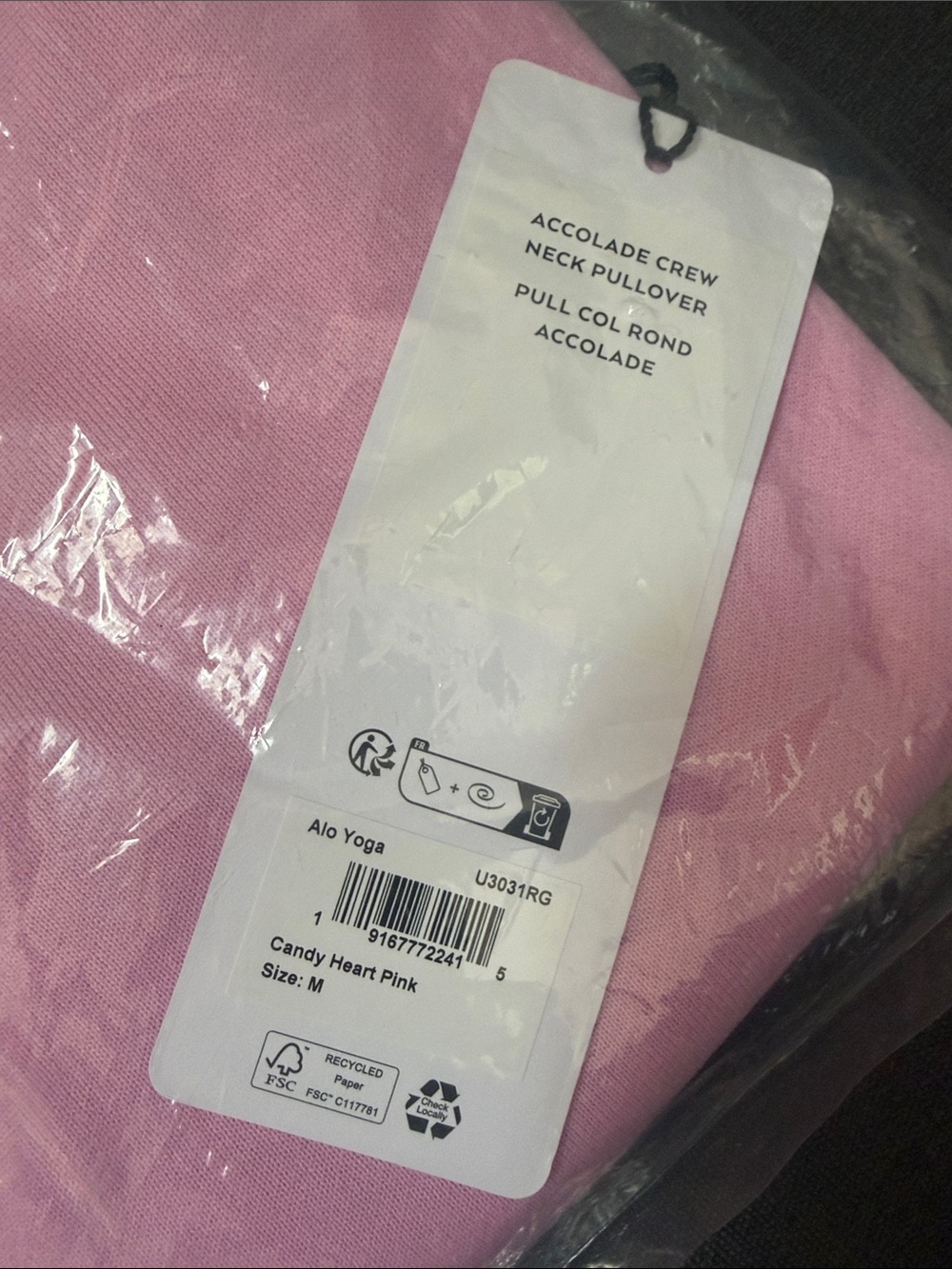 🆕Alo Candy Heart Pink Accolade Crewneck🆕 - Picture 4 of 6